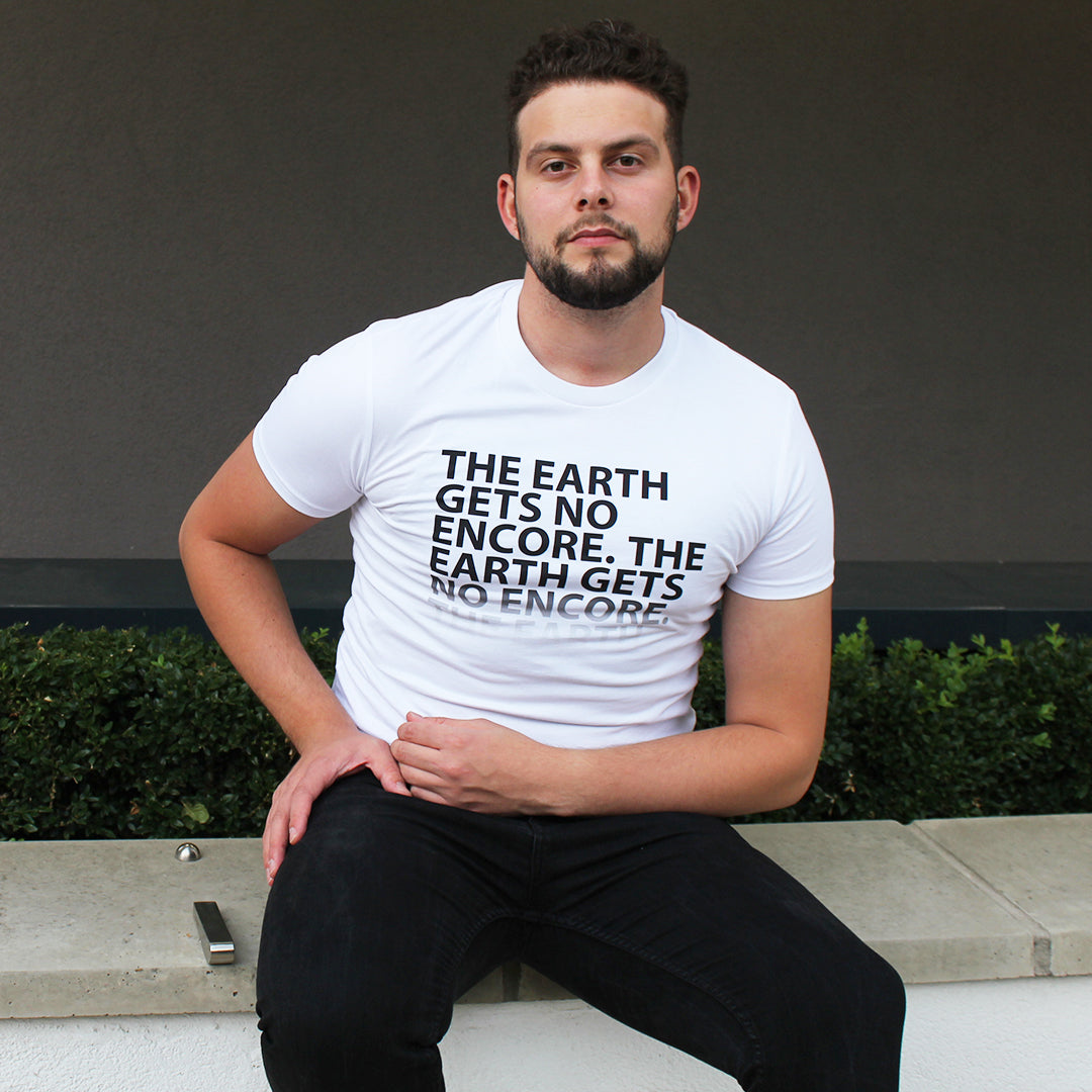 The Earth Tee- Fade in White